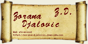 Zorana Đalović vizit kartica